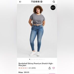 Bombshell Skinny Premium Stretch High-Rise Jeans